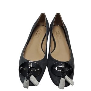 Talbots Storm Grey Suede Flats NWT